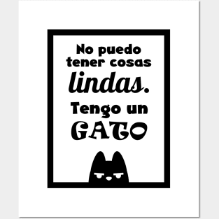 Fun cat sign - Spanish Posters and Art